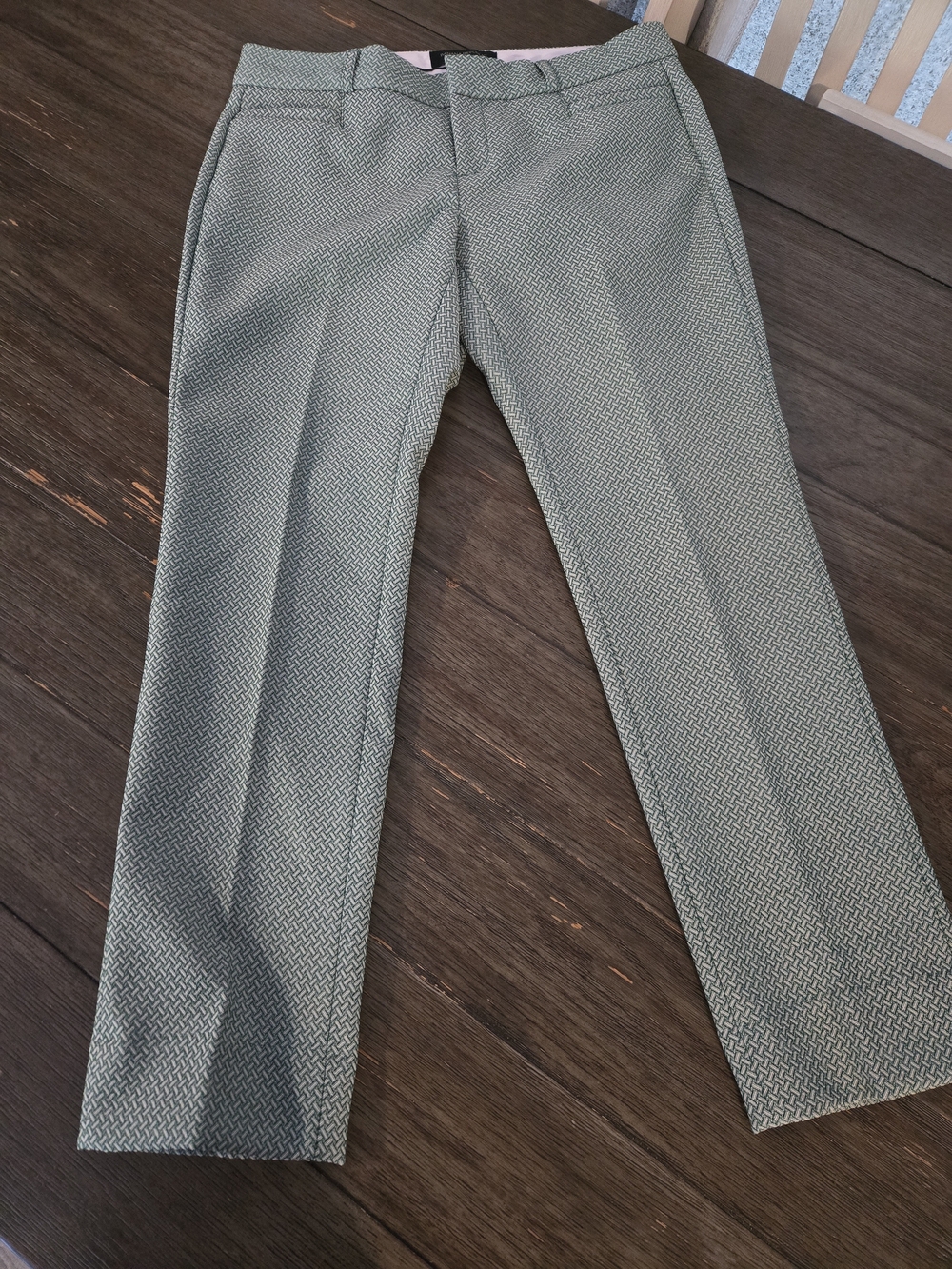 Banana Republic Jeweled Green Sloan Crop Pants 2P